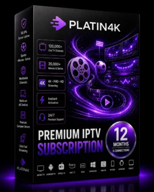 Package-12Months-5connections 12 month IPTV subscription